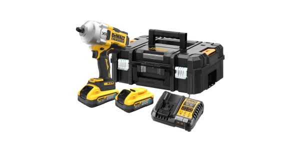 Аккумуляторный гайковерт DeWALT DCF961H2T, 18 В, с 2 АКБ 5 Ач и ЗУ, в кейсе TSTAK