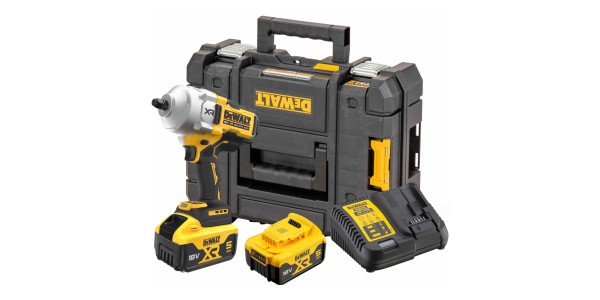 Аккумуляторный гайковерт DeWALT DCF961P2T, 18 В, с 2 АКБ 5 Ач и ЗУ, в кейсе TSTAK