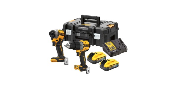 Набор аккумуляторный DEWALT DCK2050H2T, 18 В: дрель-шуруповерт DCD805 + шуруповерт DCF850, с 2 АКБ 5 Ач и ЗУ, в кейсе TSTAK