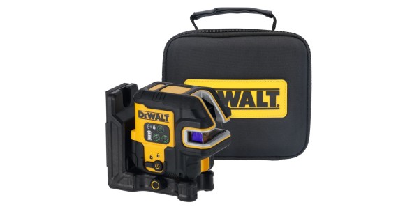 Аккумуляторный лазерный нивелир DeWALT DCLE14251GB, 10.8 В, зеленый луч 45 м, со встроенной АКБ, в чехле