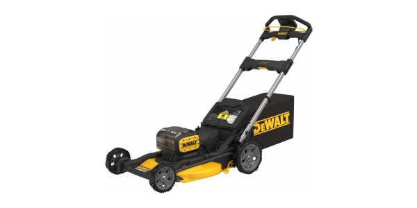 Аккумуляторная газонокосилка DeWALT DCMWP134W2, 2х18 В, с 2 АКБ 8 Ач и ЗУ