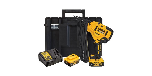 Аккумуляторный гвоздезабивной пистолет DeWALT DCN650P2, 18 В, с 2 АКБ 5 Ач и ЗУ, в кейсе TSTAK