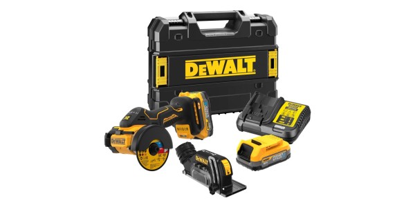 Аккумуляторная отрезная машина DeWALT DCS438E2T, 18 В, с 2 АКБ 1.7 Ач и ЗУ, в кейсе TSTAK