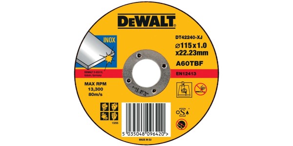 Диск отрезной DeWALT DT42240 по металлу 115х22.23х1 мм