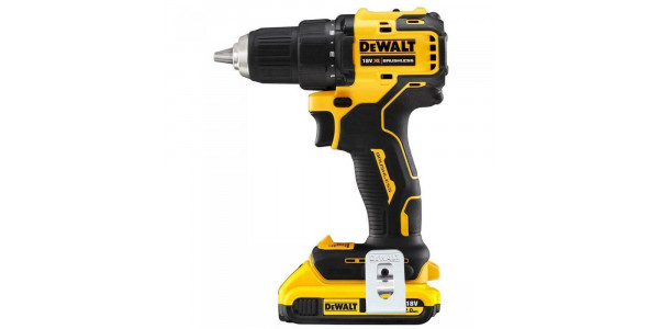 Аккумуляторная бесщеточная дрель-шуруповерт DeWALT, 18 В, 1650 об/мин, с 2 АКБ 2 Ач и ЗУ, в кейсе TSTAK, DCD708D2T