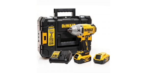 Аккумуляторный импульсный гайковерт DeWALT, 18 В, 950 Нм, 2400 уд/мин, 1900 об/мин, c 2 АКБ 5 Ач и ЗУ, в кейсе TSTAK, DCF899P2