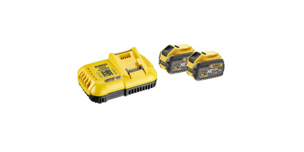 Набор DeWALT: 2 аккумулятора DCB547, Li-Ion, 18/54 В, 9/3 Ач и зарядное устройство DCB118, 18/54 В, 8 А, DCB118X2