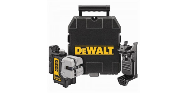 Линейный лазерный нивелир DeWALT, на батарейках, самовыравнивающийся, зеленый, 20 м, в кейсе, DW089CG