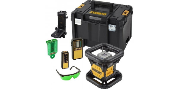 Самовыравнивающийся ротационный ЗЕЛЕНЫЙ лазерный уровень DeWALT DCE079D1G