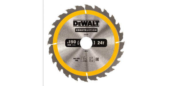 Пильный диск DeWALT CONSTRUCT DT1944, 190/30 мм.