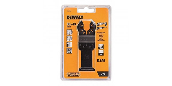Погружное пильное полотно DeWALT DT20723, биметаллическое 43 x 30 мм, 5 шт. для DT20701