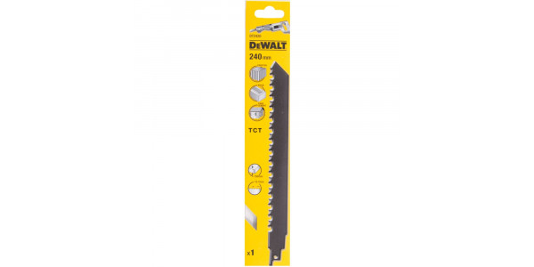 Полотно DeWALT DT2420, с карбид-вольфрамовыми зубьями для сабельной пилы S1543HM 240 мм