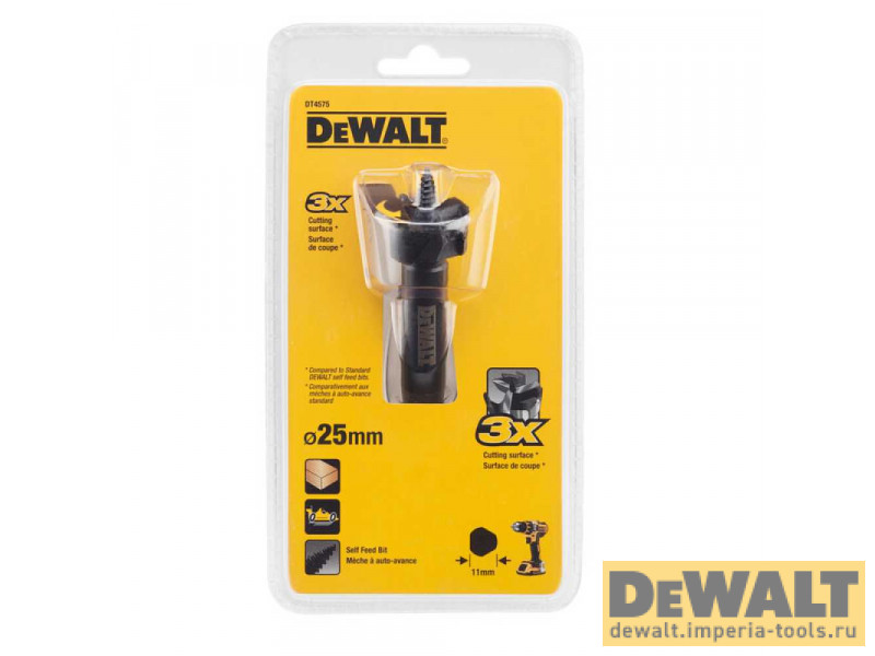 Сверло Forstner Форстнера по дереву 25 мм, DeWALT DT4575