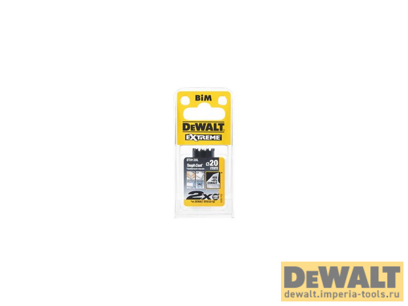 Коронка биметаллическая 20/37мм DeWALT DT8120L