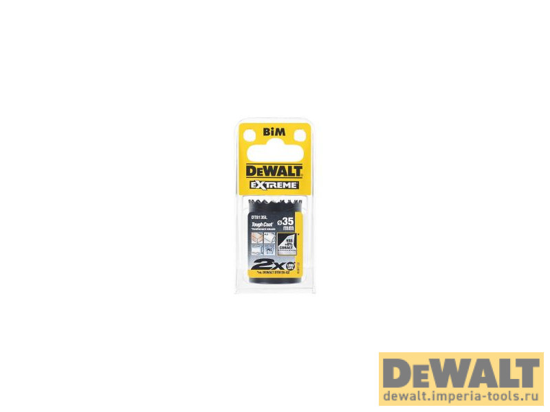 Коронка биметаллическая 35/37мм DeWALT DT8135L