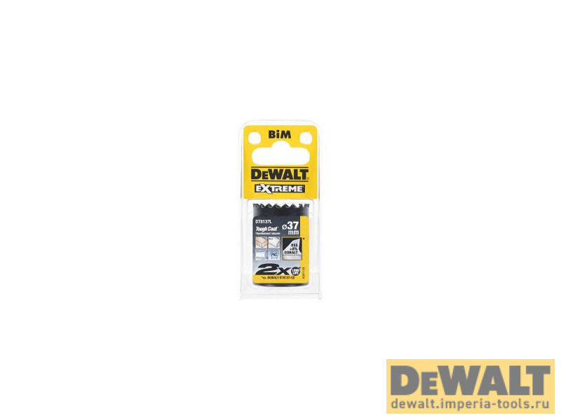 Коронка биметаллическая 37/37мм DeWALT DT8137L