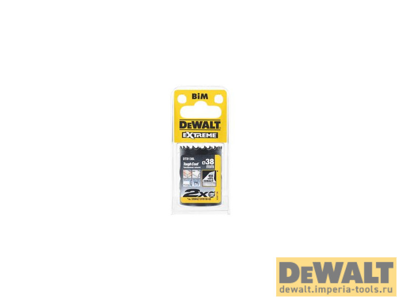Коронка биметаллическая 38/37мм DeWALT DT8138L
