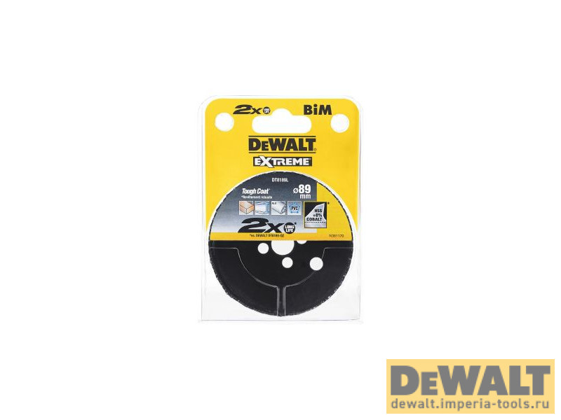 Коронка биметаллическая 89/46мм DeWALT DT8189L