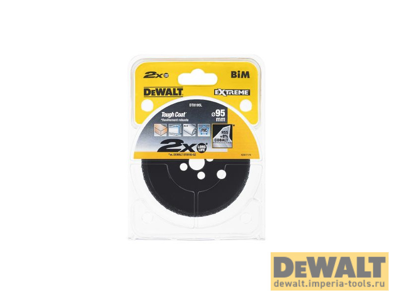 Коронка биметаллическая 95/46мм DeWALT DT8195L