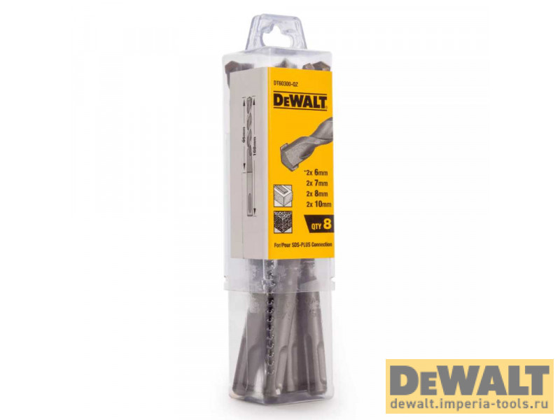 Набор буров DeWALT INDUSTRIAL DT60300, SDS-Plus, 8 шт. в тубе