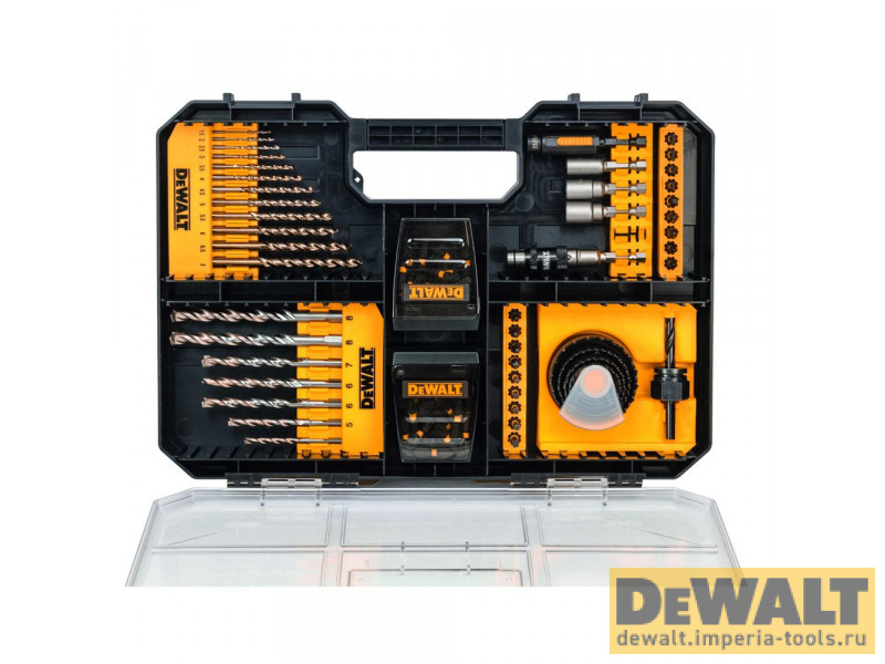 Набор сверл и насадок DeWALT EXTREME DT70620T, 100 предметов в пластиковом боксе