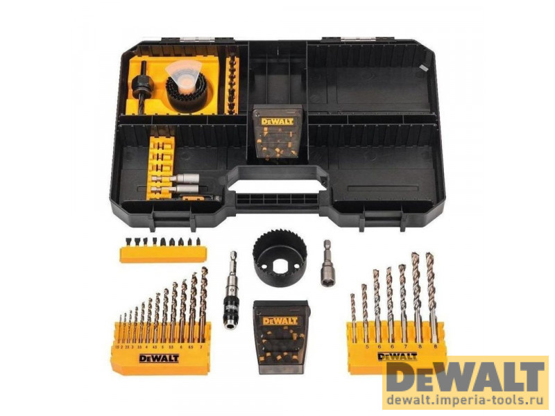 Набор сверл и насадок DeWALT EXTREME DT70620T, 100 предметов в пластиковом боксе