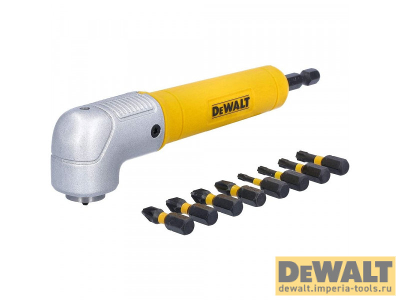 Угловая насадка ударная DeWALT DT71517T, IMPACT + биты, 9 шт.