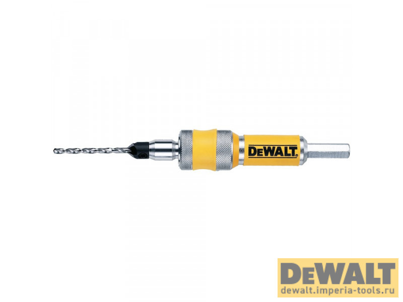 Быстросменный узел DeWALT DT7602, хвостовик, бита Pz2, пилотное сверло с зенкером для шурупов толщиной 5 мм, Flip&Drive