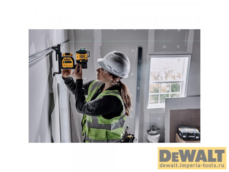 Самовыравнивающийся линейный ЗЕЛЕНЫЙ лазерный уровень DeWALT DCE089NG18
