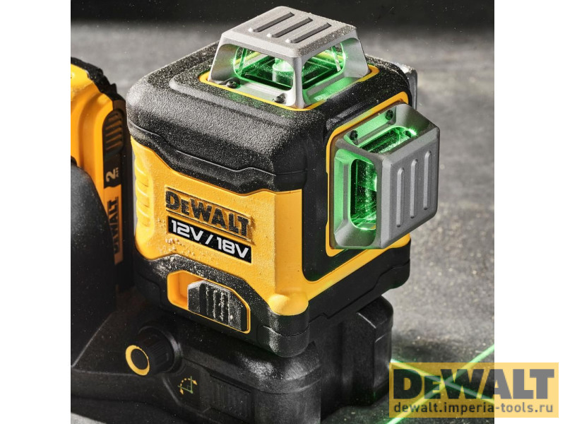 Самовыравнивающийся линейный ЗЕЛЕНЫЙ лазерный уровень DeWALT DCE089NG18