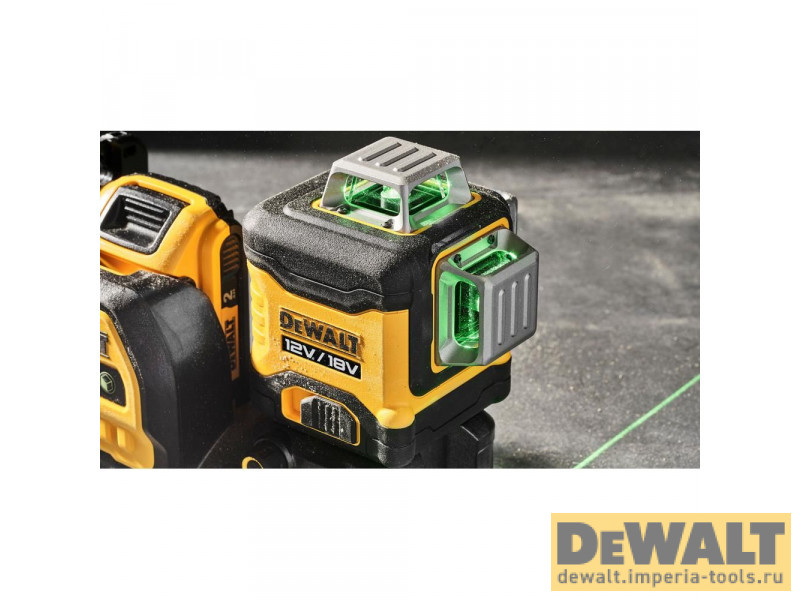 Самовыравнивающийся линейный ЗЕЛЕНЫЙ лазерный уровень DeWALT DCE089NG18