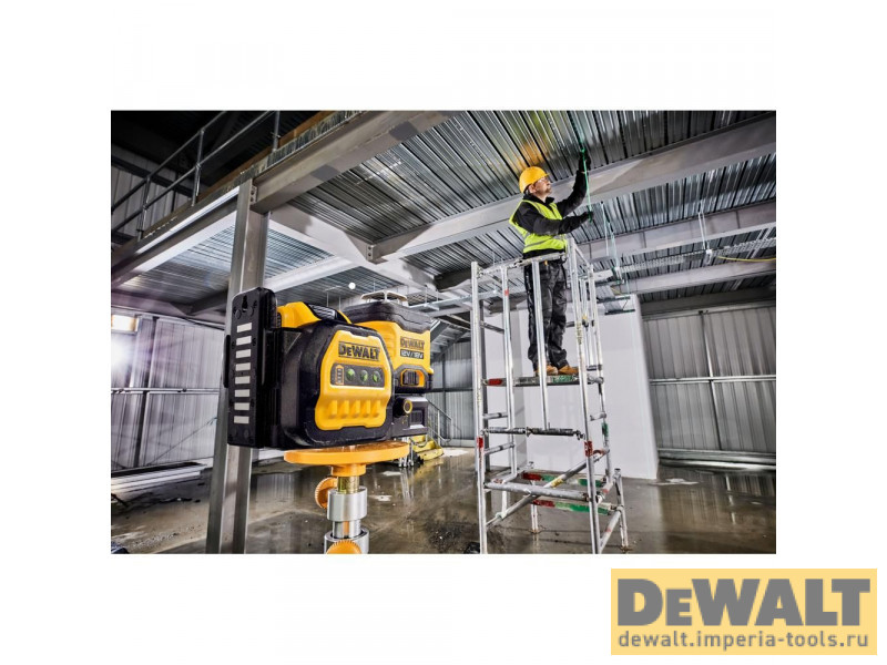 Самовыравнивающийся линейный ЗЕЛЕНЫЙ лазерный уровень DeWALT DCE089NG18