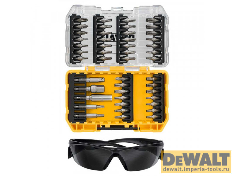 Набор насадок и бит DeWALT DT70704 (47 шт) + Очки