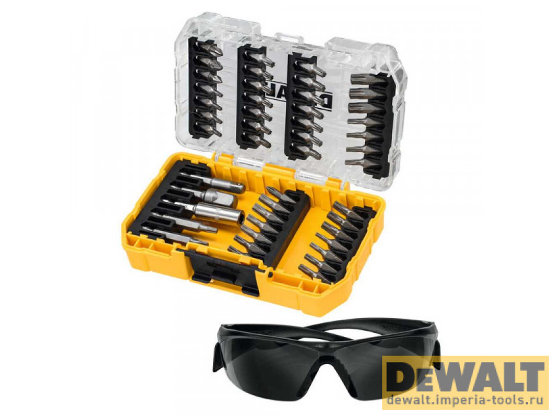 Набор насадок и бит DeWALT DT70704 (47 шт) + Очки