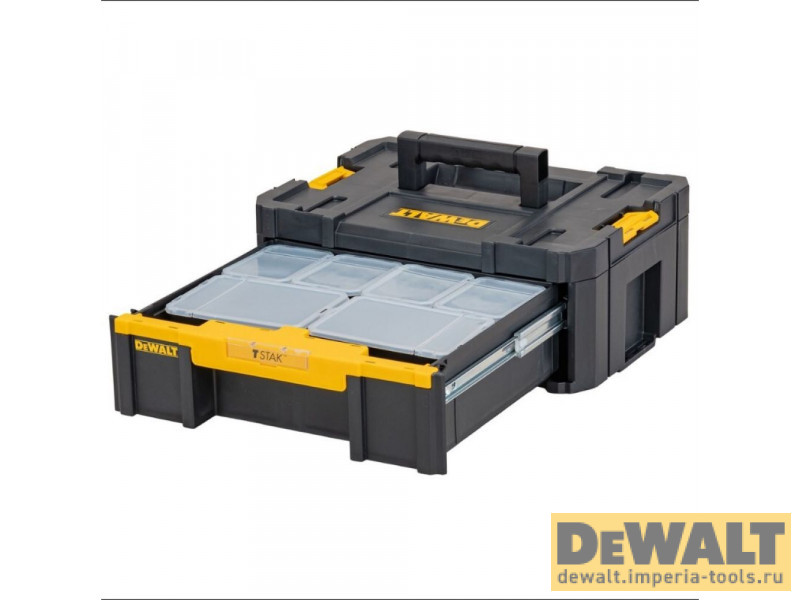 Ящик для инструмента DeWALT TSTAK, (TSTAK III) DWST1-70705, глубокий с 6 контейнерами модульной системы хранения Ящик для инструмента DeWALT TSTAK, (TSTAK III) DWST1-70705, глубокий с 6 контейнерами модульной системы хранения