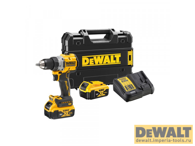 Аккумуляторная безударная бесщеточная дрель-шуруповерт DeWALT DCD800P2T, 18 В Аккумуляторная безударная бесщеточная дрель-шуруповерт DeWALT DCD800P2T, 18 В