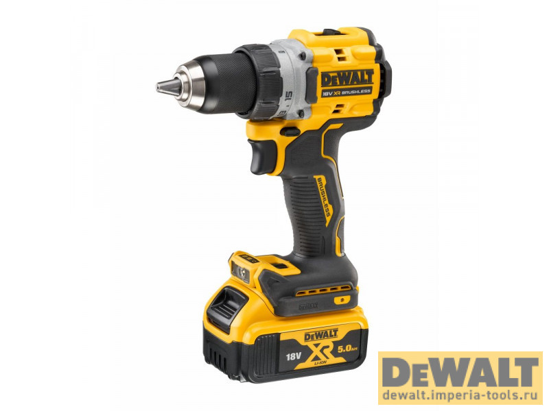 Аккумуляторная безударная бесщеточная дрель-шуруповерт DeWALT DCD800P2T, 18 В Аккумуляторная безударная бесщеточная дрель-шуруповерт DeWALT DCD800P2T, 18 В