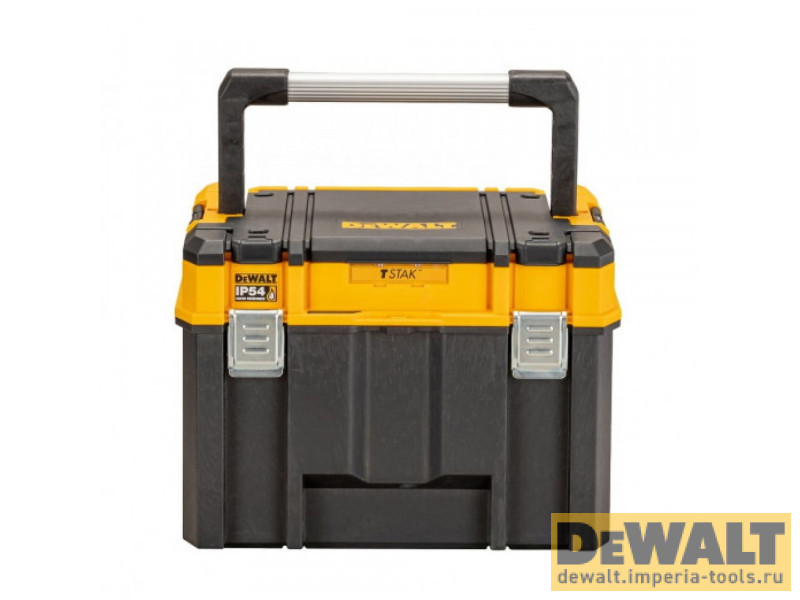 Ящик для инструмента DeWALT TSTAK 2.0 IP54 DWST83343-1, с верхним отделением для хранения принадлежностей