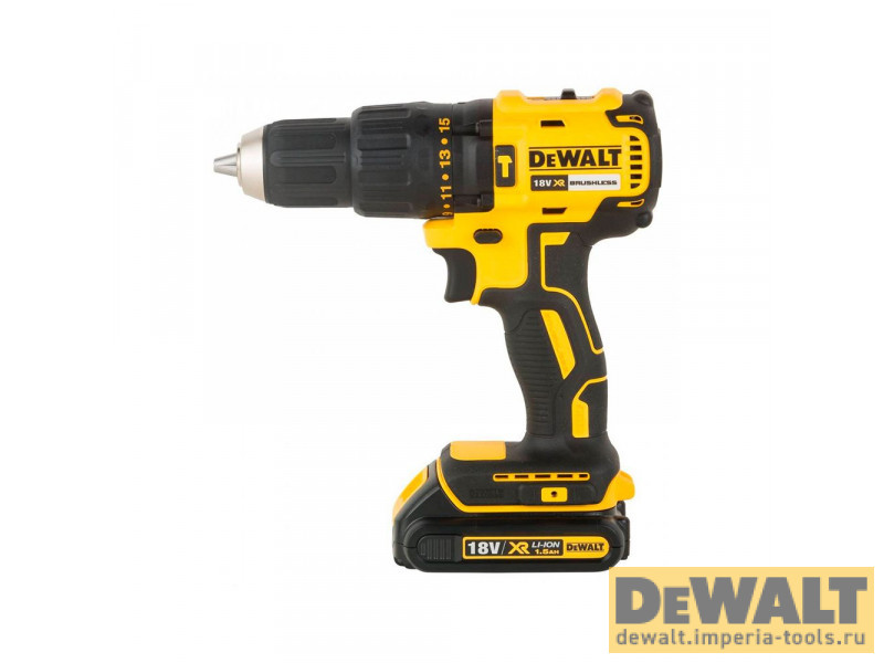 Аккумуляторная бесщеточная ударная дрель-шуруповерт DeWALT DCD778S2T, 18 В, 2 АКБ 1.5 Ач, ЗУ