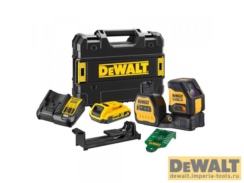 Лазерный построитель плоскостей, зеленый DeWALT DCE088D1G18 12В/18В
