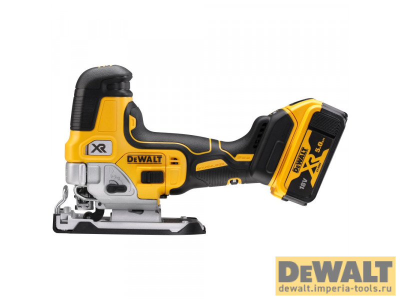 Аккумуляторный лобзик DEWALT DCS335P2, 18 В, 3200 ход/мин, 26 мм, с 2 АКБ 5 Ач и ЗУ, в кейсе TSTAK DCS335P2-QW