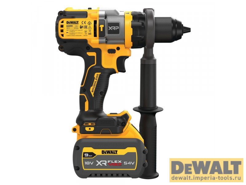 Ударная дрель-шуруповерт DeWALT DCD999X1, АКБ 9 Ач и ЗУ