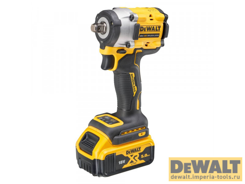 Аккумуляторный бесщеточный гайковерт DeWALT, 18 В, 610 Нм, 2500 об/мин, 3550 уд/мин, с 2 АКБ 5 Ач и ЗУ, в кейсе, DCF921P2T