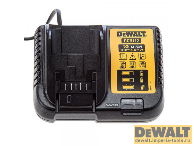 Зарядное устройство DeWALT XR, 10.8-18 B, 2 A, DCB112 Зарядное устройство DeWALT XR, 10.8-18 B, 2 A, DCB112