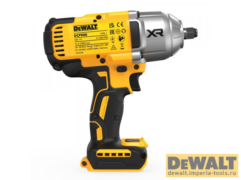 Аккумуляторный гайковерт DeWALT, 1/2", 18В, без АКБ и ЗУ, DCF900N