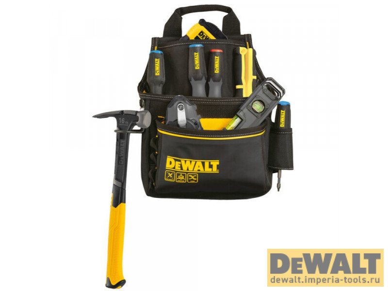 Профессиональная сумка DeWALT для инструмента с поясом и скобой для молотка, DWST40101 Профессиональная сумка DeWALT для инструмента с поясом и скобой для молотка, DWST40101