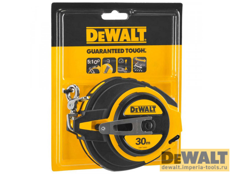 Длинная рулетка DeWALT DWHT0-34093 со стальной лентой 30 м.