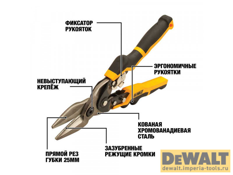 Ножницы по металлу DeWALT ERGO DWHT14675-0, прямые, 250 мм. Ножницы по металлу DeWALT ERGO DWHT14675-0, прямые, 250 мм.