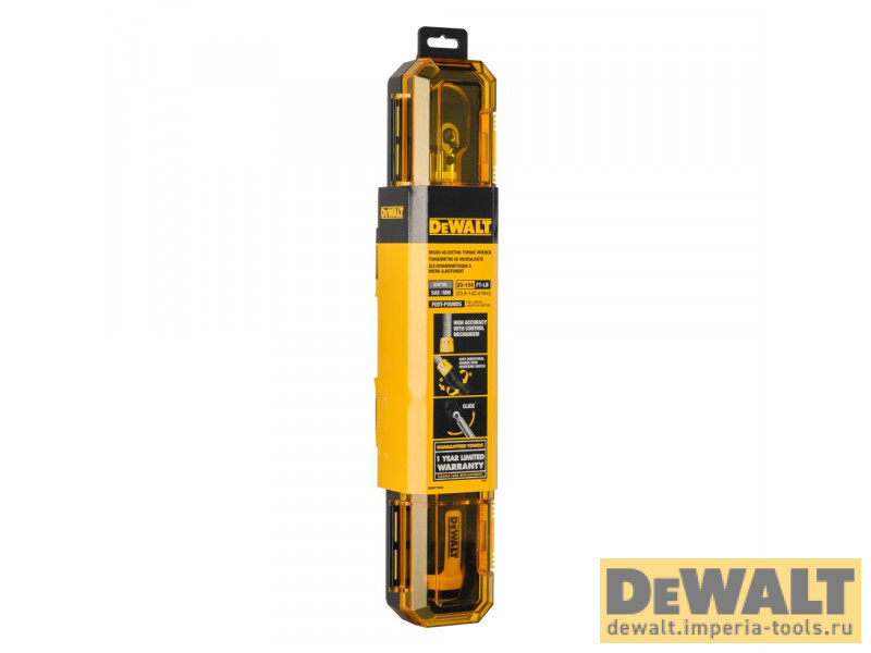 Ключ динамометрический DeWALT DWMT75463-0, 3/8", 27-135 Нм, 44 см Ключ динамометрический DeWALT DWMT75463-0, 3/8", 27-135 Нм, 44 см