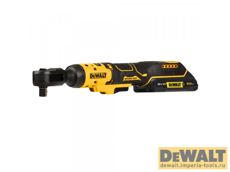 Аккумуляторный угловой гайковерт DEWALT, 18 В, с трещоткой, 95 Нм, 250 об/мин, с АКБ 2 Ач и ЗУ, в сумке, DCF512D1 Аккумуляторный угловой гайковерт DEWALT, 18 В, с трещоткой, 95 Нм, 250 об/мин, с АКБ 2 Ач и ЗУ, в сумке, DCF512D1